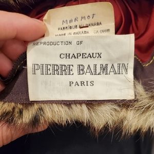 PIERRE BALMAIN - Vintage 1960's pillbox leopard hat